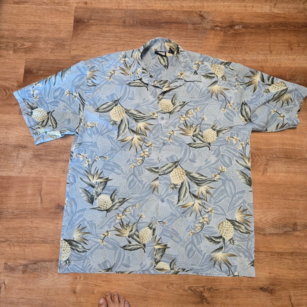 Premier International Pineapple Hawaiian Shirt Tropical Print XL